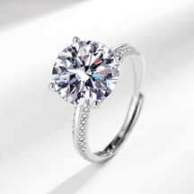 Hot Selling 5 Carat Eight Hearts Eight Arrows Platinum Plated Ring Ladies Ring Imitation Silver Ring Wholesale