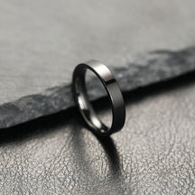 Hot-selling ring women's non-fading niche design 4mm bright surface, plain ring stainless steel jewelry couple ring