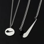 XP17 New Ins Internet Celebrity Titanium Steel Dance Hip Hop Hiphop Hook Necklace Harajuku Double Tick Couple