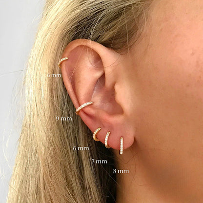Europe and The United States Hot-selling Models, Circle Diamond Earrings, Earrings, Zircon Ear Buckles, Light Luxury Fashion Earrings, Jewelry
