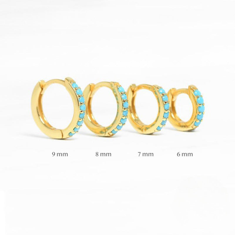 Europe and The United States Hot-selling Models, Circle Diamond Earrings, Earrings, Zircon Ear Buckles, Light Luxury Fashion Earrings, Jewelry