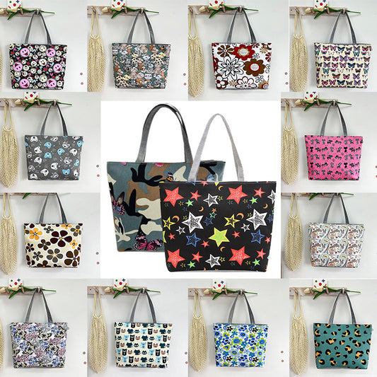Manufacturer's New Printed Canvas Bag Wholesale Leisure Commuter Women's Fashion Portable Underarm Bag Cross-border Foreign Trade Women's Bag