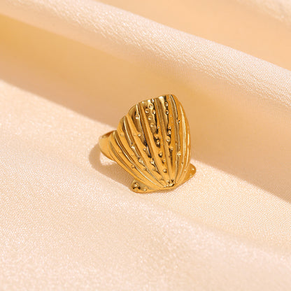 Hot Selling High-grade Stainless Steel Ring Opening Retro Geometric Line Ring Hydraulic Titanium Steel Jewelry Spot