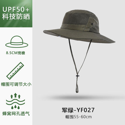 Fisherman Hat Men's Outdoor UV Protection Sun Hat Mountaineering Fishing Sun Hat Cycling Sun Hat Sun Hat