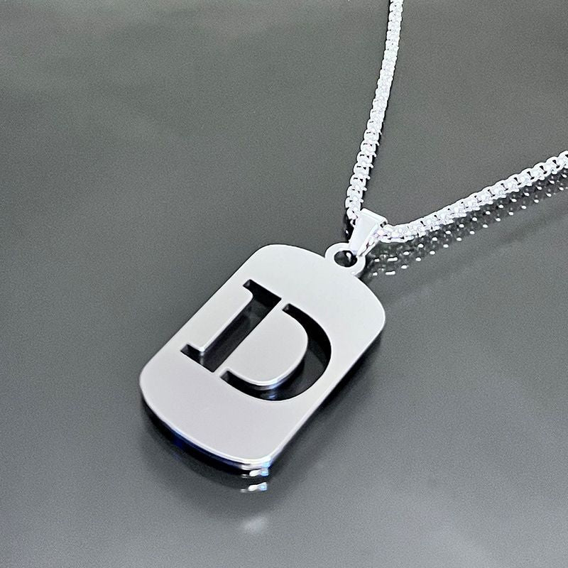 Hot-selling High-end Hollow Letter Titanium Steel Necklace Men's and Women's Clothing Stainless Steel Accessories Niche Jewelry Wholesale