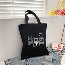 Canvas Bag Female Student Korean Version Large Capacity Simple Shoulder Bag Handbag To Picture Wholesale