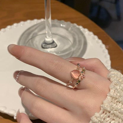 Hot-selling Micro-inlaid Zircon Wrapped Snake Ring Women's Niche Design Sense Fashion Personality Index Finger Ring