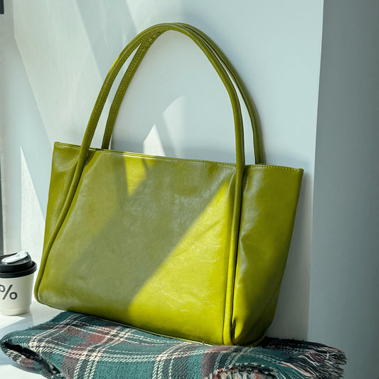 Foreign Trade Cross-border Bag Women's New Hand-held Shoulder Large-capacity Versatile Leisure Underarm Bag Commuter Campus Tote Bag