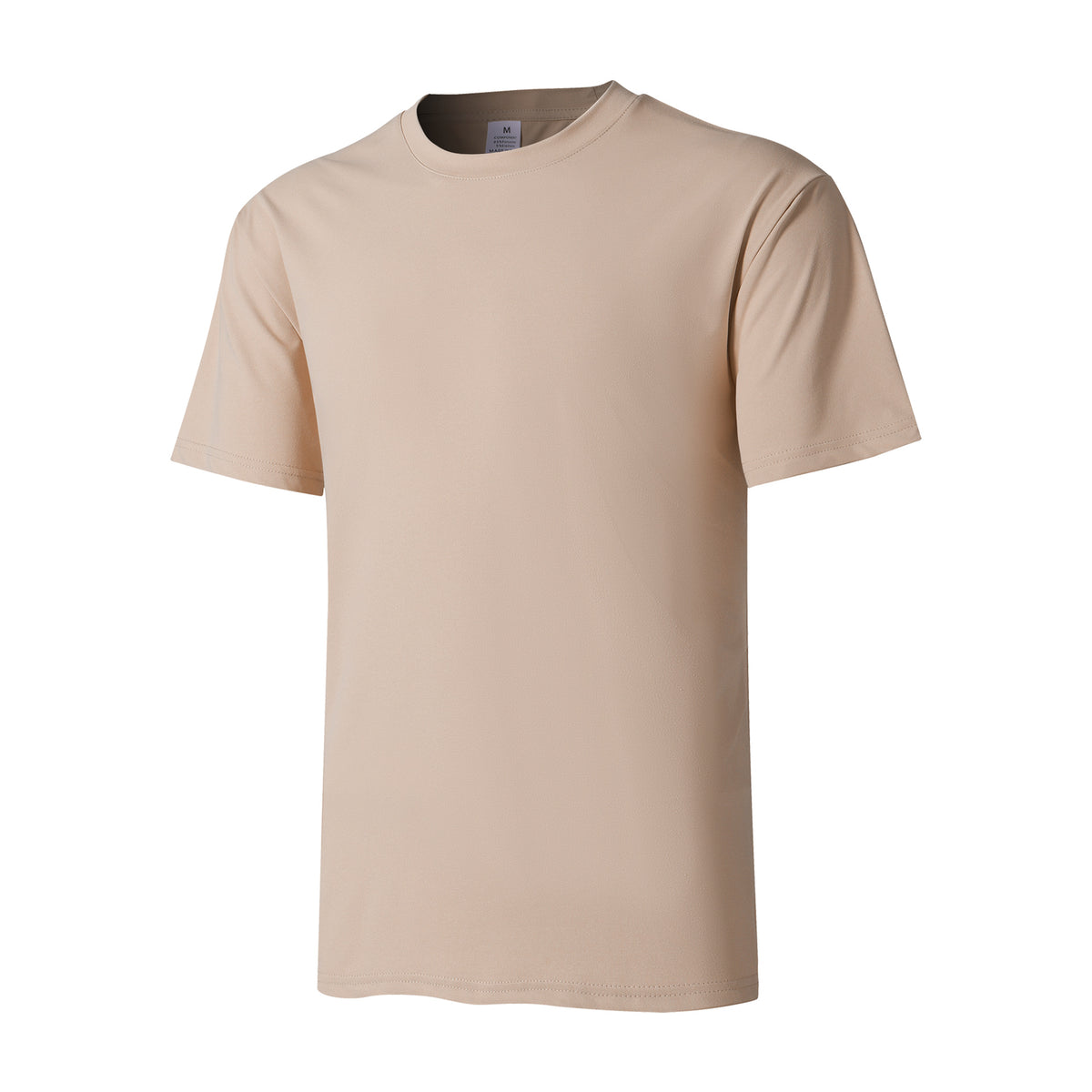 Cross-border Special European Size Quick-drying Round Neck Short-sleeved T-shirt for Men and Women Foreign Trade TikTok Polyester Ammonia Elastic Short T Wholesale