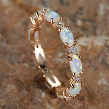 Ring Popular Hot Selling European and American Rings Female Opal Ring Wholesale