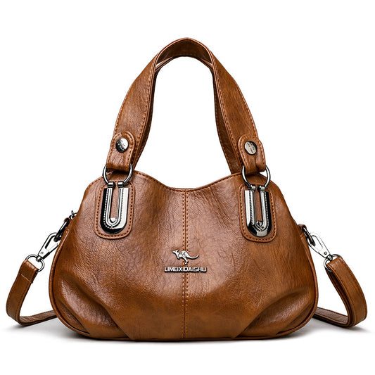 Hot-selling Handbag Large-capacity European and American Style Middle-aged Mother Bag Multi-compartment Shoulder Messenger Bag Cross-border Wholesale