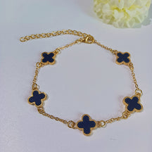 Europe and The United States Popular Fashion Simple Lucky Four-leaf Clover Bracelet, Personalized Light Luxury Versatile Fritillary Jewelry