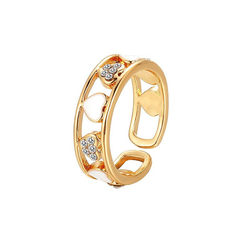 Hot-selling Micro-inlaid Zircon Wrapped Snake Ring Women's Niche Design Sense Fashion Personality Index Finger Ring