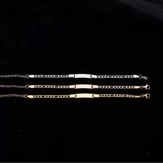 Couple Stainless Steel Bracelet, Foreign Trade Explosion, Men's and Women's Titanium Steel Jewelry Ins Commemorative Gift Can Be Engraved