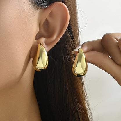 Hot-selling Environment Popular Design Sense Chubby Water Drop Earrings Simple Fashion Acrylic Earrings Ear Jewelry