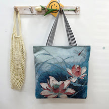 New Gold Silk Single-sided Cloth Bag Foreign Trade Fashion Shoulder Women's Bag Cute Shopping Bag Cross-border Supply Literary Canvas Bag
