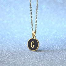Foreign Trade Hot-selling Ins Wind Simple Alloy, English Letter Necklace Pendant Round Item Pendant 26 Letter Necklace