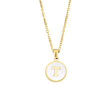 Foreign Trade Hot-selling Ins Wind Simple Alloy, English Letter Necklace Pendant Round Item Pendant 26 Letter Necklace