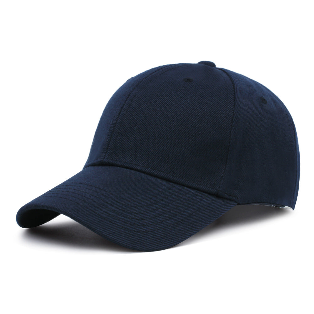 Customized Logo Hat Advertising Promotion Volunteer Cap Female Hair Blue Solid Color Light Board Baseball Cap Men's Wholesale