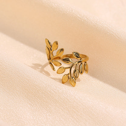 Hot Selling High-grade Stainless Steel Ring Opening Retro Geometric Line Ring Hydraulic Titanium Steel Jewelry Spot