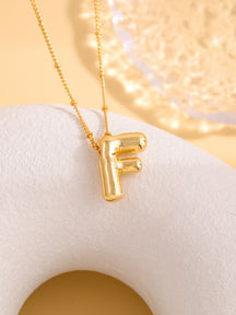Hot-selling Balloon Glossy Letter Necklace Chubby Pendant European and American Fashion Simple Collarbone Chain