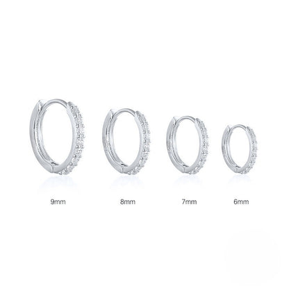 Europe and The United States Hot-selling Models, Circle Diamond Earrings, Earrings, Zircon Ear Buckles, Light Luxury Fashion Earrings, Jewelry