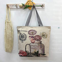 New Gold Silk Single-sided Cloth Bag Foreign Trade Fashion Shoulder Women's Bag Cute Shopping Bag Cross-border Supply Literary Canvas Bag