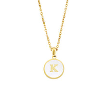 Foreign Trade Hot-selling Ins Wind Simple Alloy, English Letter Necklace Pendant Round Item Pendant 26 Letter Necklace
