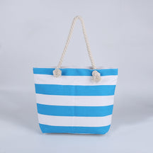 New Cross-border Beach Bag Striped, Foreign Trade Leisure Bag Amazon Armpit Bag Women's Shoulder Bag Women's Canvas Bag