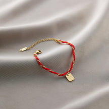 Warm Jian Does Not Fade Cross-border Hot-selling Titanium Steel Bracelet Women's Five-leaf Clover with Diamonds Ins Wind Personality 18K Vacuum Plating