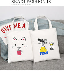 Canvas Bag Female Student Korean Version Large Capacity Simple Shoulder Bag Handbag To Picture Wholesale