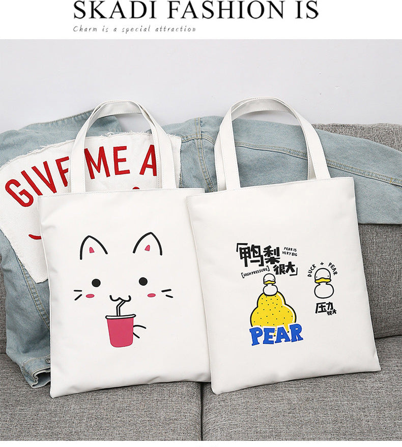 Canvas Bag Female Student Korean Version Large Capacity Simple Shoulder Bag Handbag To Picture Wholesale