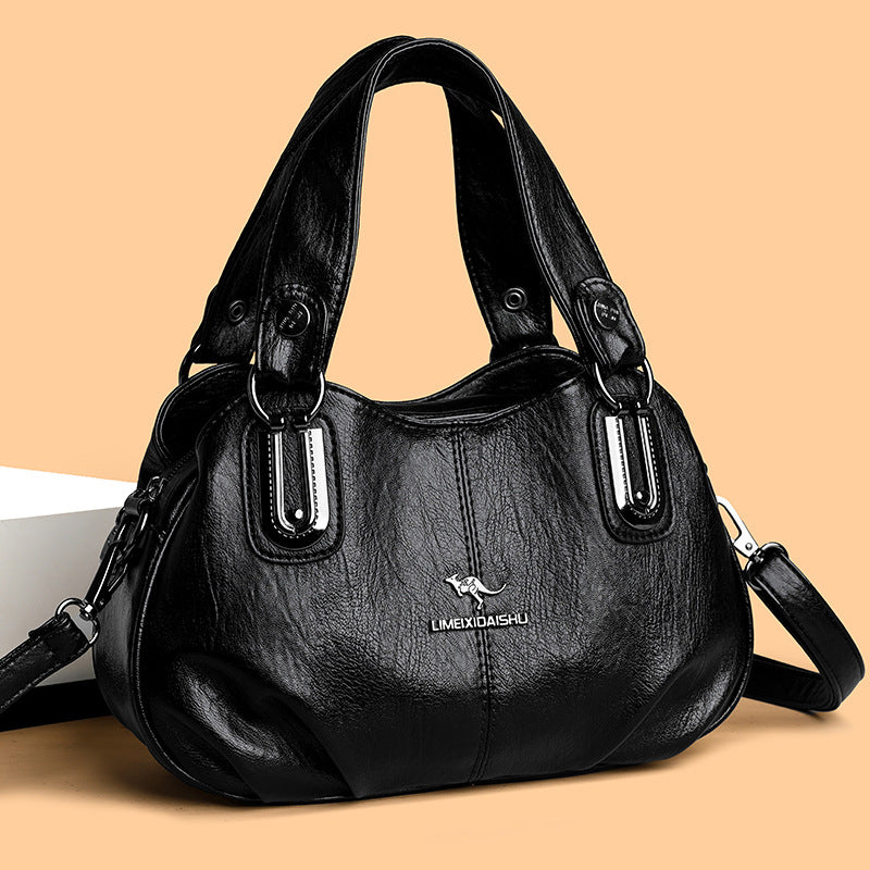 Hot-selling Handbag Large-capacity European and American Style Middle-aged Mother Bag Multi-compartment Shoulder Messenger Bag Cross-border Wholesale
