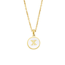 Foreign Trade Hot-selling Ins Wind Simple Alloy, English Letter Necklace Pendant Round Item Pendant 26 Letter Necklace