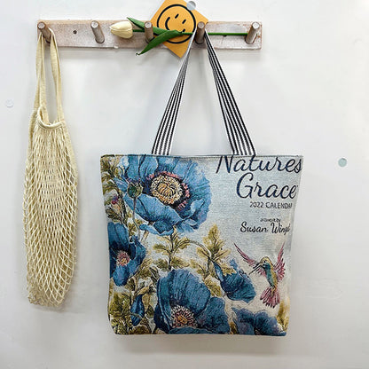 New Gold Silk Single-sided Cloth Bag Foreign Trade Fashion Shoulder Women's Bag Cute Shopping Bag Cross-border Supply Literary Canvas Bag