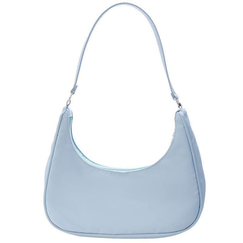 Nylon Messenger Bag Women's New Trendy Dumpling Bag Lightweight Small Satchel Underarm Bag Solid Color Shoulder Women's Bag