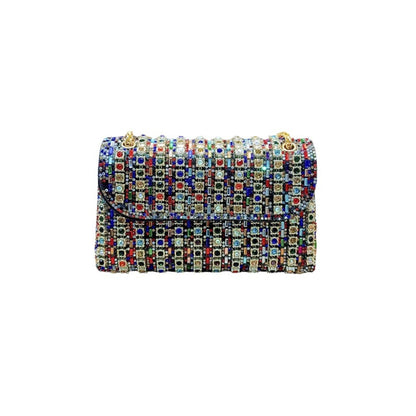 New Cross-border Celebrity Banquet Bag Chain Hand Bag Fashion Team Shoulder Messenger Bag Small Bag Diamond Dinner Bag