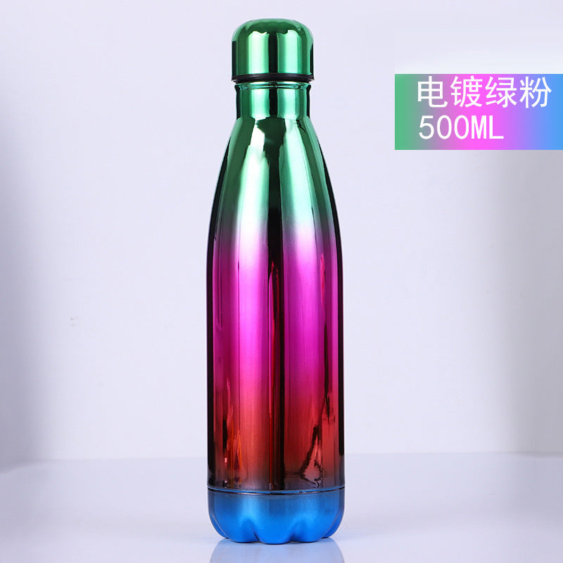 Source Factory Cross-border Exclusive Supply of Amazon 304 Stainless Steel Sports Kettle Gift Cup Coke Bottle Thermos Cup