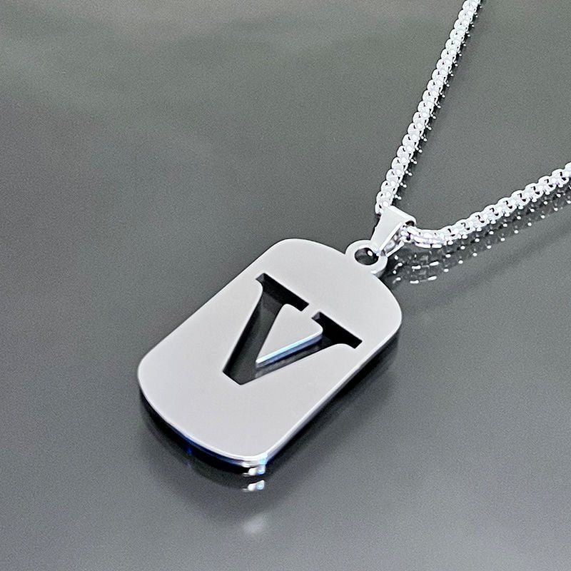Hot-selling High-end Hollow Letter Titanium Steel Necklace Men's and Women's Clothing Stainless Steel Accessories Niche Jewelry Wholesale