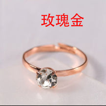 Hot-selling Jewelry Diamond Ring Foreign Trade Simple and Fashionable Living Square Claw Diamond Ring Exquisite Gift Ring