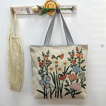 New Gold Silk Single-sided Cloth Bag Foreign Trade Fashion Shoulder Women's Bag Cute Shopping Bag Cross-border Supply Literary Canvas Bag