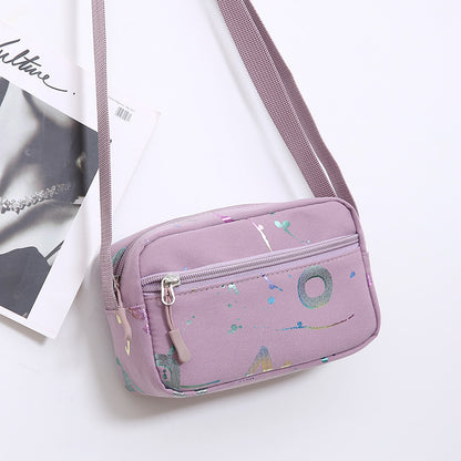 New Trendy Fashion Sports Mobile Phone Bag Casual Shoulder Bag Women's Messenger Bag Lightweight Waterproof Nylon Small Bag Women's Bag