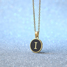 Foreign Trade Hot-selling Ins Wind Simple Alloy, English Letter Necklace Pendant Round Item Pendant 26 Letter Necklace