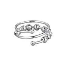 Amazon Explosion, Decompression and Anti-anxiety, Titanium Steel Bead Rotating Ring, Open Bead Ring