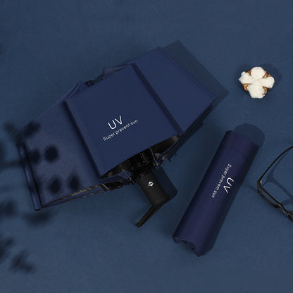 UV vinyl sun umbrella sunscreen sunshade umbrella UV protection women's three folding advertising umbrella wholesale custom logo