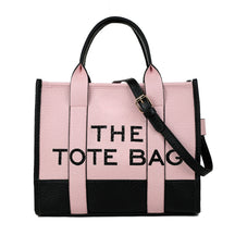 Foreign Trade Cross-border Double-color PU Letter Tote Bag, Fashionable and Versatile Women's Shoulder Messenger Bag Going Out Handbag