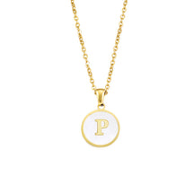 Foreign Trade Hot-selling Ins Wind Simple Alloy, English Letter Necklace Pendant Round Item Pendant 26 Letter Necklace