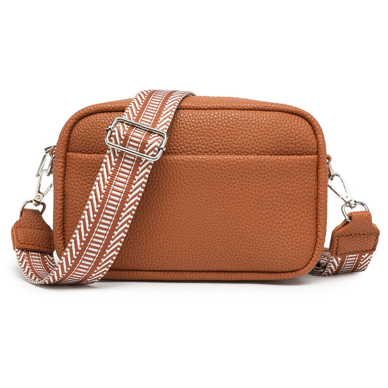 Foreign Trade Hot-selling Women's Bags 2025 Spring and Summer New Small Square Bag Wide Shoulder Strap Single Shoulder Oblique Span Bag Wholesale Delivery