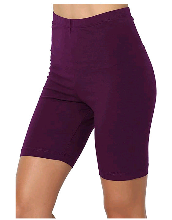 European and American Cross-border Women's Clothing New Solid Color Flat Five-point Yoga Pants Sports Casual Pants