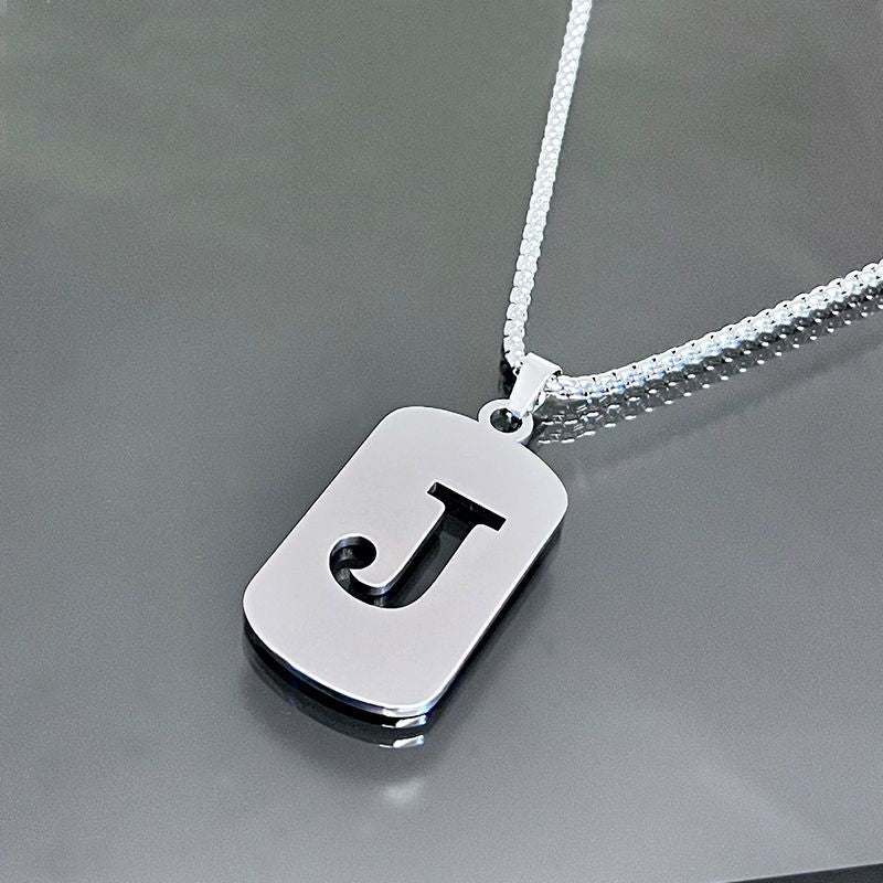Hot-selling High-end Hollow Letter Titanium Steel Necklace Men's and Women's Clothing Stainless Steel Accessories Niche Jewelry Wholesale